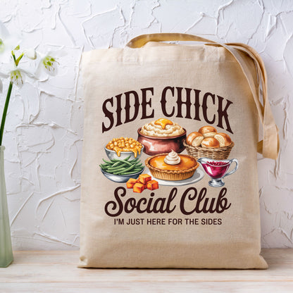 Side Chick Social Club Thanksgiving DTF Transfer Ready to Press, Turkey Dinner Heat Transfer For Shirt, Thanksgiving UV Sticker Prints