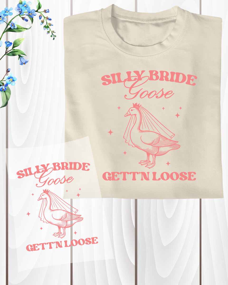Silly Bride Goose Heat Transfer for Shirts