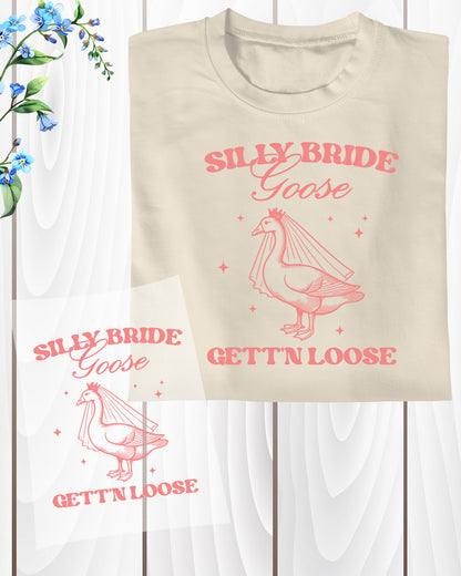 Silly Bride Goose Heat Transfer for Shirts