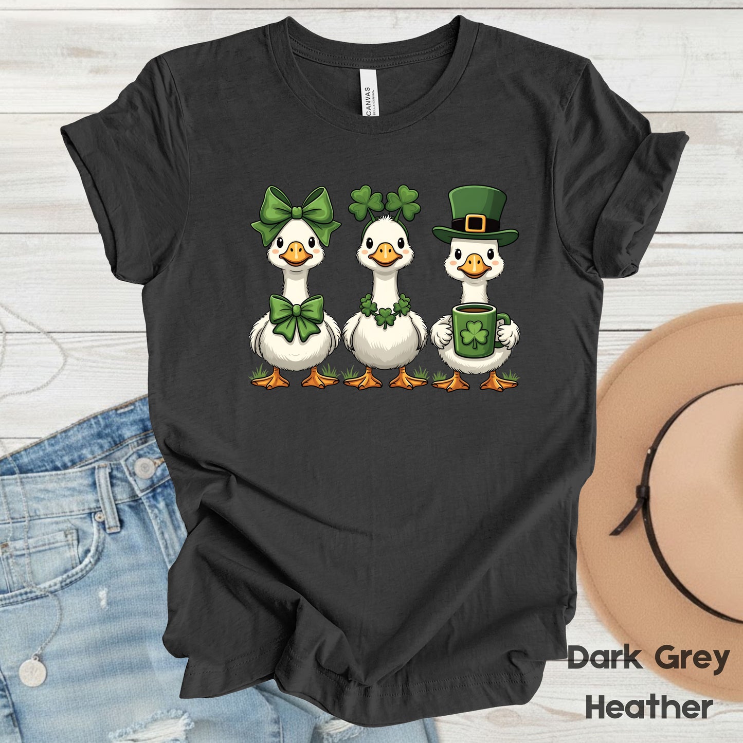 Silly Goose Character Shirt St. Patrick’s Day Shamrock Sweatshirt Saint Patrick Party Tees Irish Green Sweater For Men Women Kids