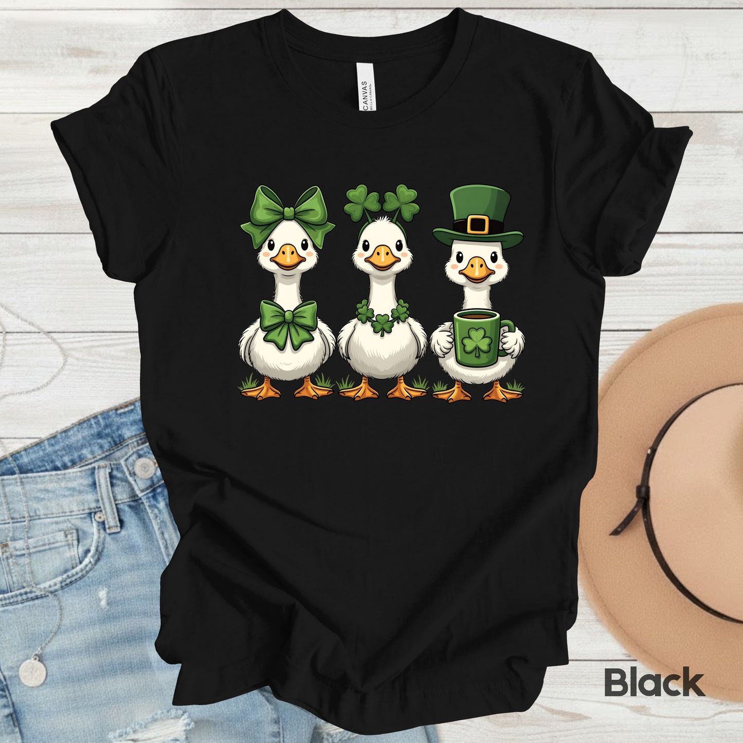 Silly Goose Character Shirt St. Patrick’s Day Shamrock Sweatshirt Saint Patrick Party Tees Irish Green Sweater For Men Women Kids