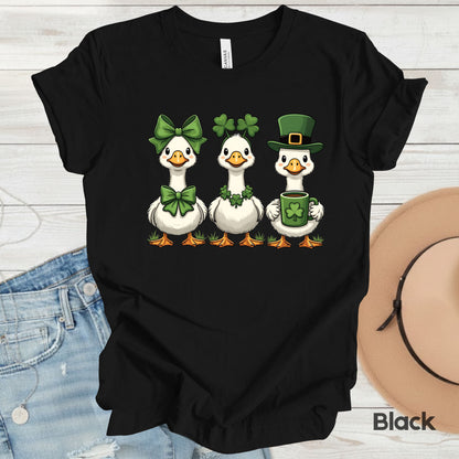 Silly Goose Character Shirt St. Patrick’s Day Shamrock Sweatshirt Saint Patrick Party Tees Irish Green Sweater For Men Women Kids