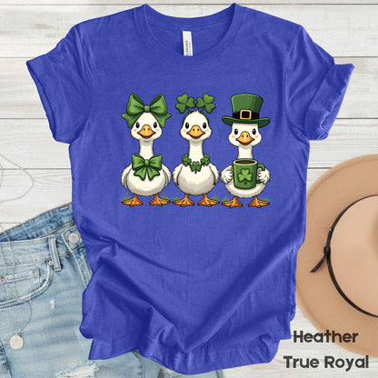 Silly Goose Character Shirt St. Patrick’s Day Shamrock Sweatshirt Saint Patrick Party Tees Irish Green Sweater For Men Women Kids