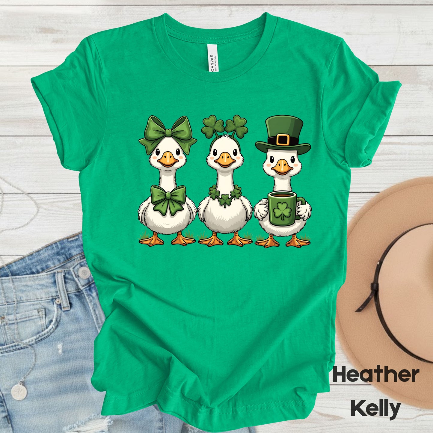Silly Goose Character Shirt St. Patrick’s Day Shamrock Sweatshirt Saint Patrick Party Tees Irish Green Sweater For Men Women Kids