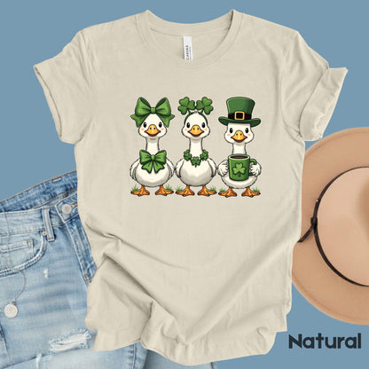 Silly Goose Character Shirt St. Patrick’s Day Shamrock Sweatshirt Saint Patrick Party Tees Irish Green Sweater For Men Women Kids
