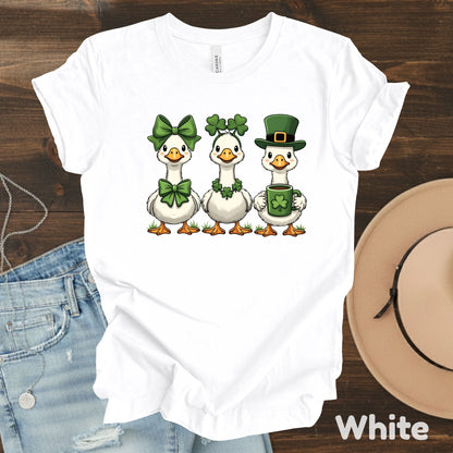 Silly Goose Character Shirt St. Patrick’s Day Shamrock Sweatshirt Saint Patrick Party Tees Irish Green Sweater For Men Women Kids
