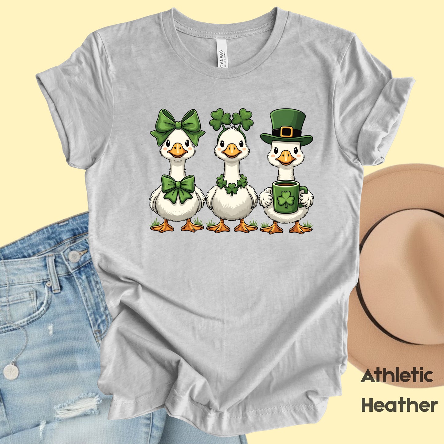 Silly Goose Character Shirt St. Patrick’s Day Shamrock Sweatshirt Saint Patrick Party Tees Irish Green Sweater For Men Women Kids