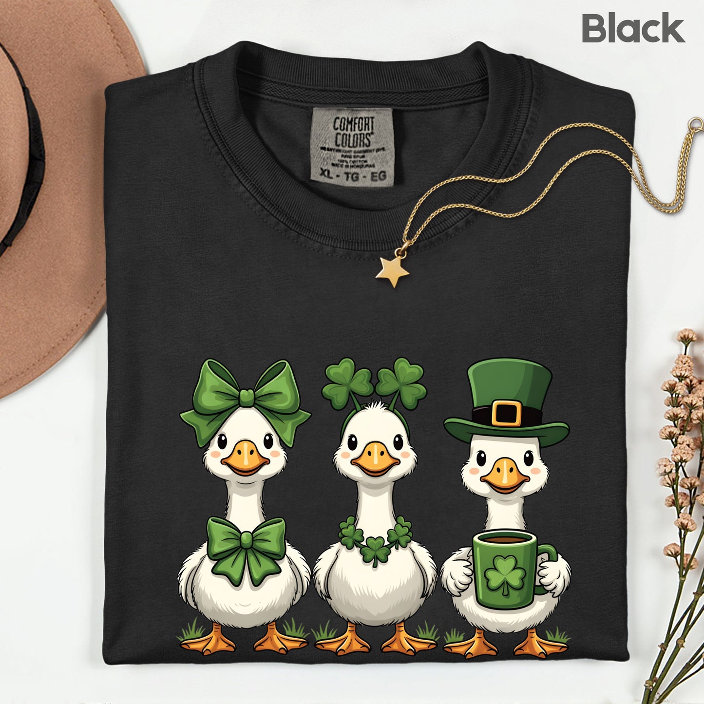 Silly Goose Character Shirt St. Patrick’s Day Shamrock Sweatshirt Saint Patrick Party Tees Irish Green Sweater For Men Women Kids