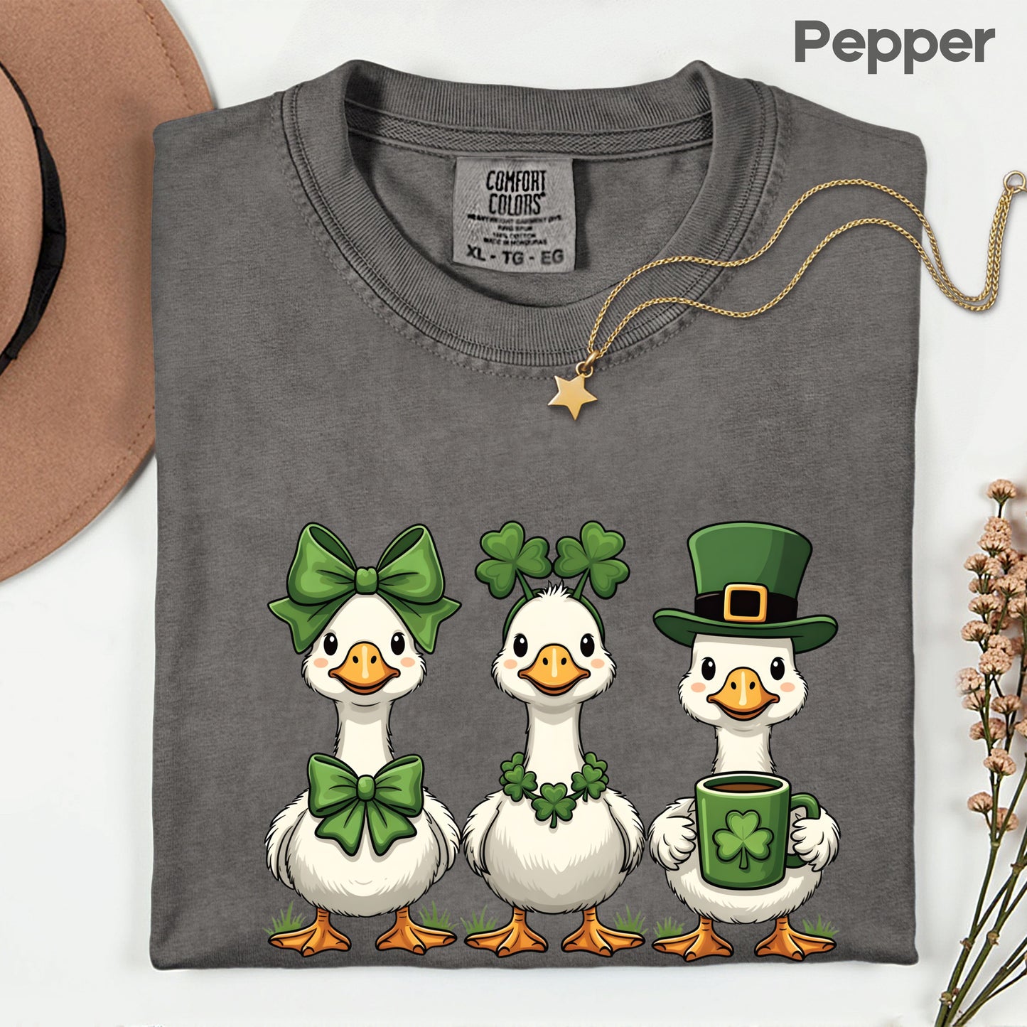 Silly Goose Character Shirt St. Patrick’s Day Shamrock Sweatshirt Saint Patrick Party Tees Irish Green Sweater For Men Women Kids