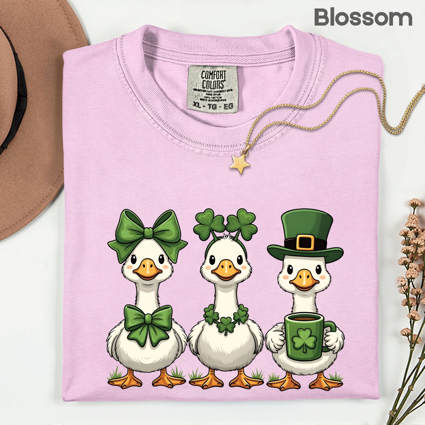 Silly Goose Character Shirt St. Patrick’s Day Shamrock Sweatshirt Saint Patrick Party Tees Irish Green Sweater For Men Women Kids