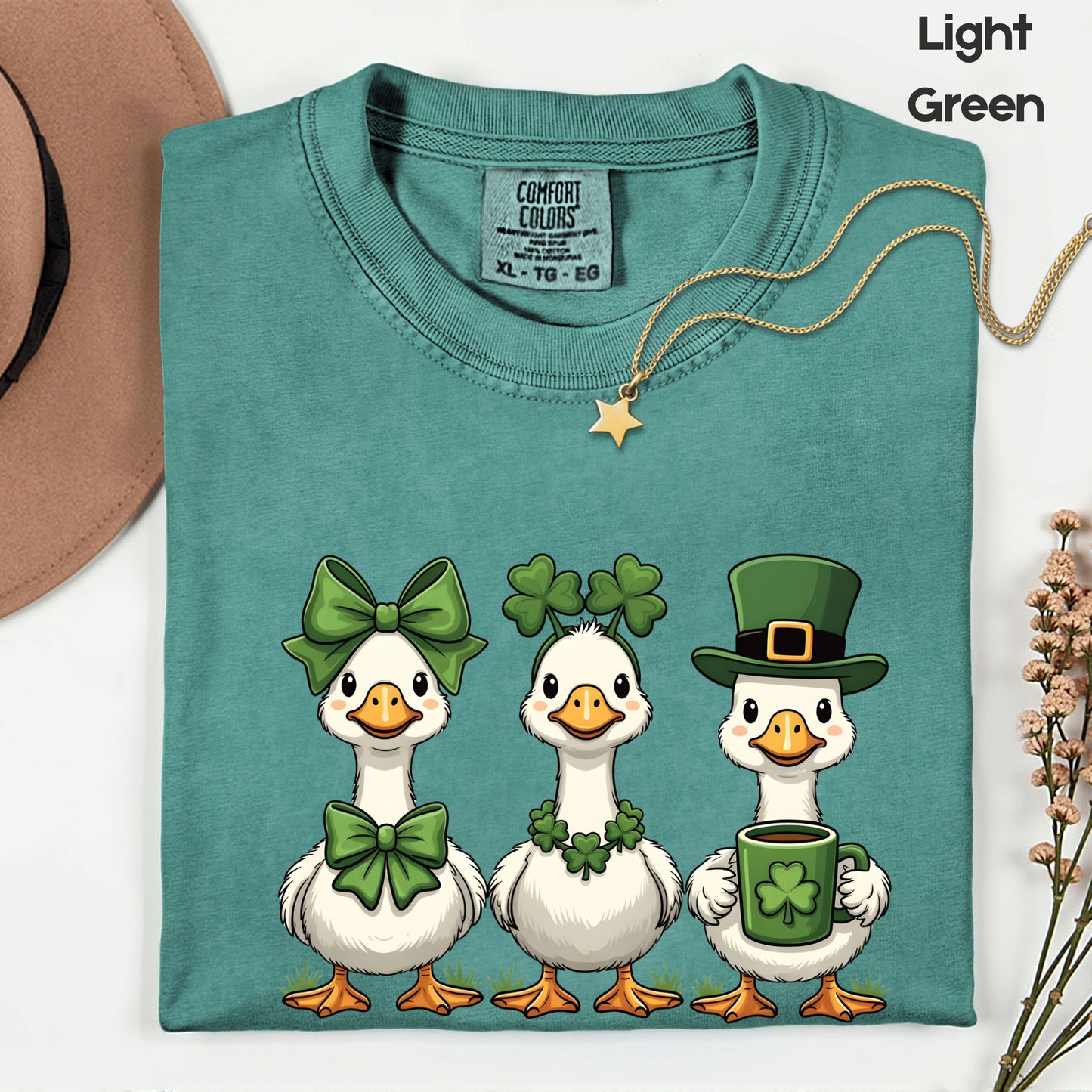 Silly Goose Character Shirt St. Patrick’s Day Shamrock Sweatshirt Saint Patrick Party Tees Irish Green Sweater For Men Women Kids