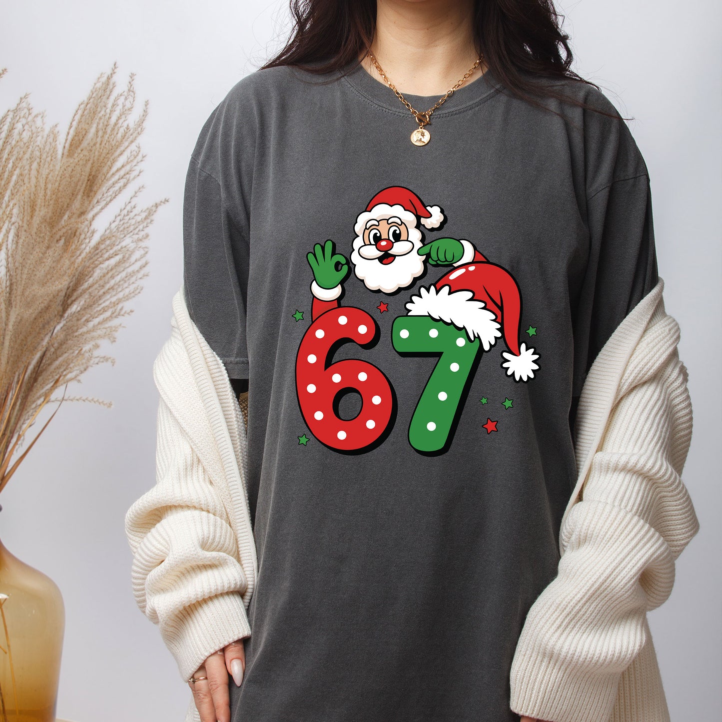 Funny Six Seven Meme Christmas Premade Gang Sheet DTF Transfer Ready to Press, Santa Says Six Seven Heat Transfer Designs, Iron on Transfer