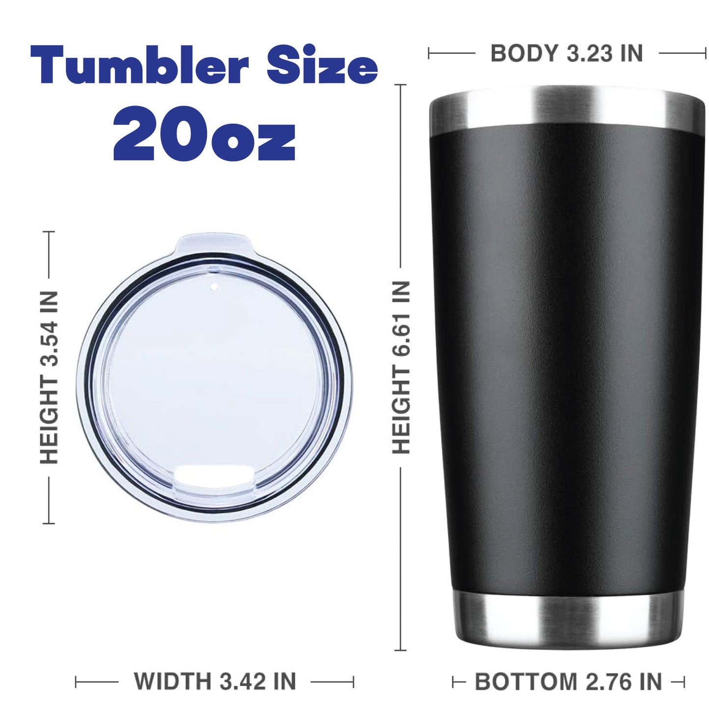 Custom Stainless Steel Tumbler 20oz Travel Mug