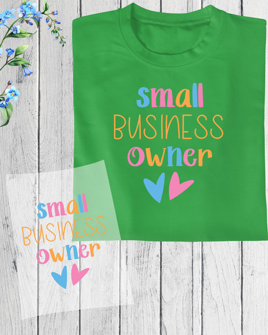 Small Business Owner Colorful DTF Transfer Film