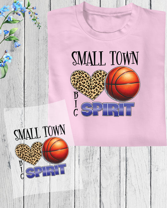 Small Town Big Spirit Basketball DTF Transfer Film