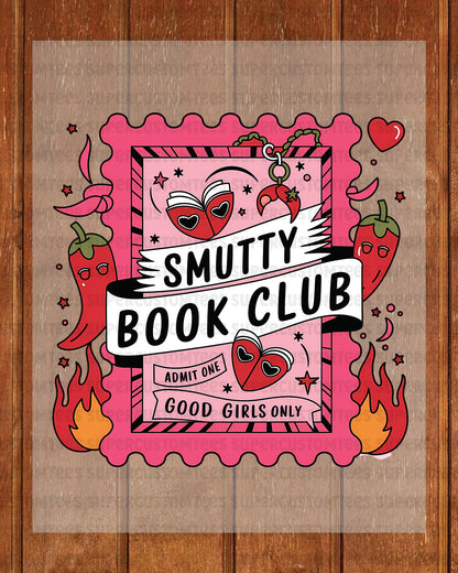 Smutty Book Club DTF Transfer Spicy and Fun Book