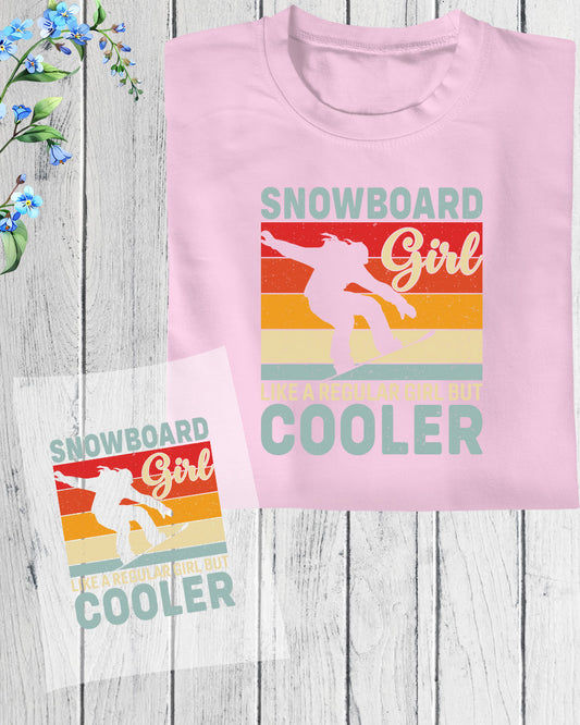 Snowboard Girl Gifts DTF Transfer Sheets