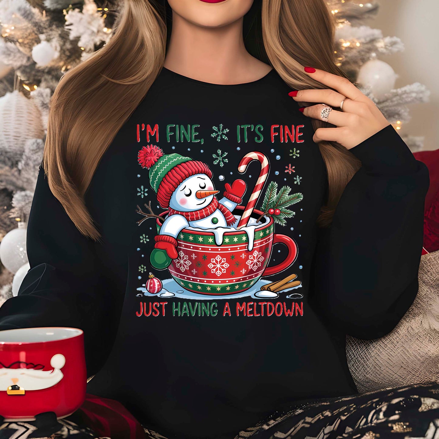 Snowman Christmas DTF Transfer ready to Press, Funny Cute Snowman Christmas Heat Transfer, Meltdown Holidays UV Sticker