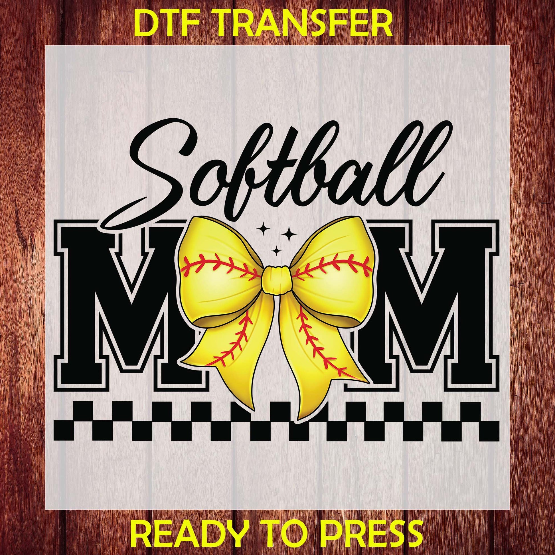 Softball Mom DTF Transfer Ready for Press