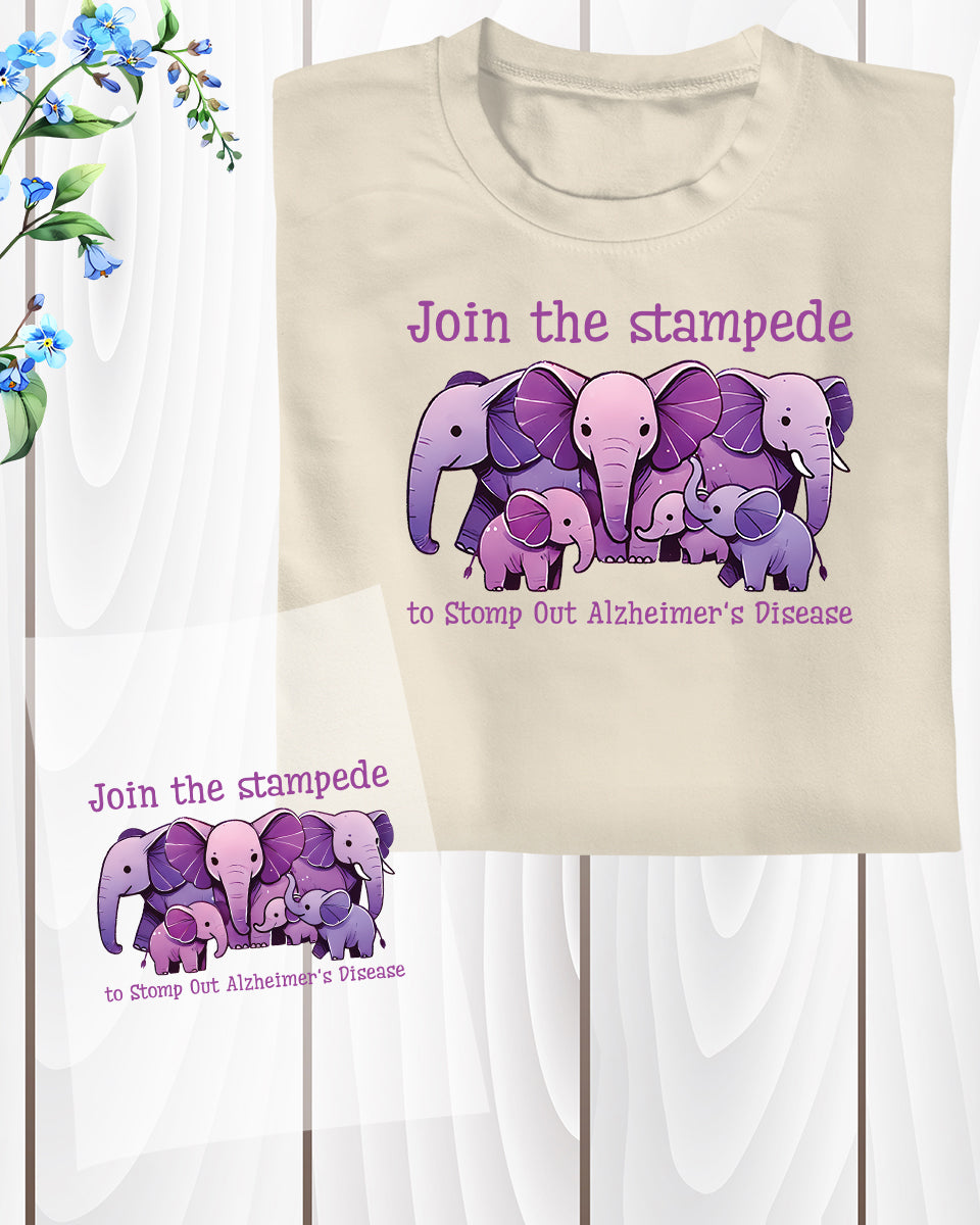 Join The Stampede to Stomp Out Alzheimer's Disease DTF Transfer Film