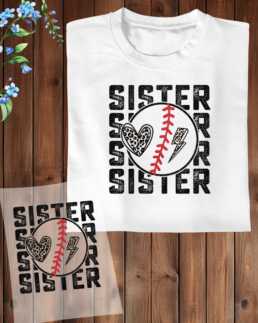 Gift for Baseball Sister DTF Transfer Film