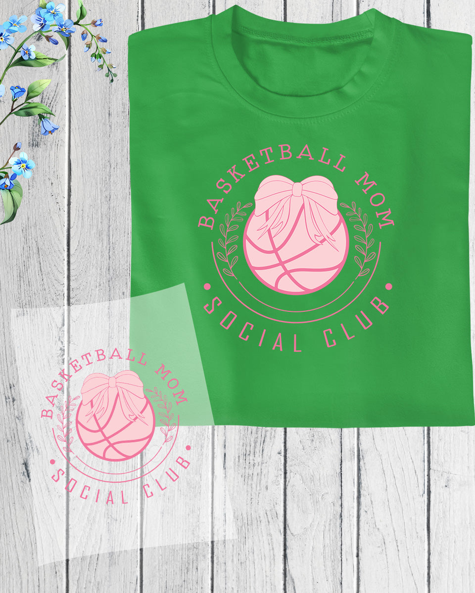Basketball Mom Social Club Coquette DTF Transfer Film