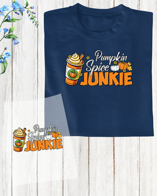 Pumpkin Spice Junkie DTF Transfer Film