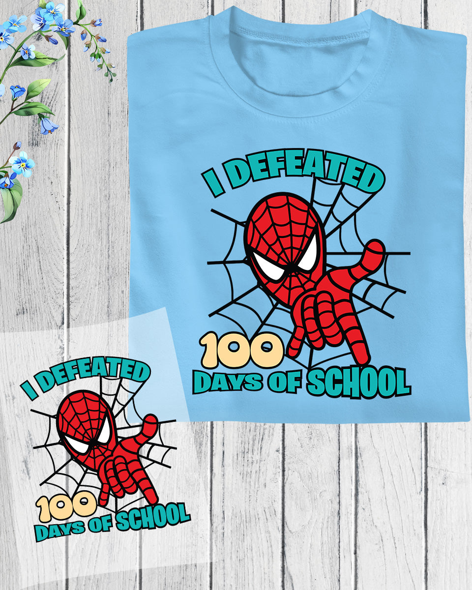 Spiderman 100 Days of School DTF Transfer Sheets