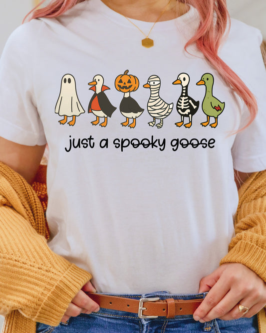 Spooky Goose Halloween Skeleton Funny DTF Transfer