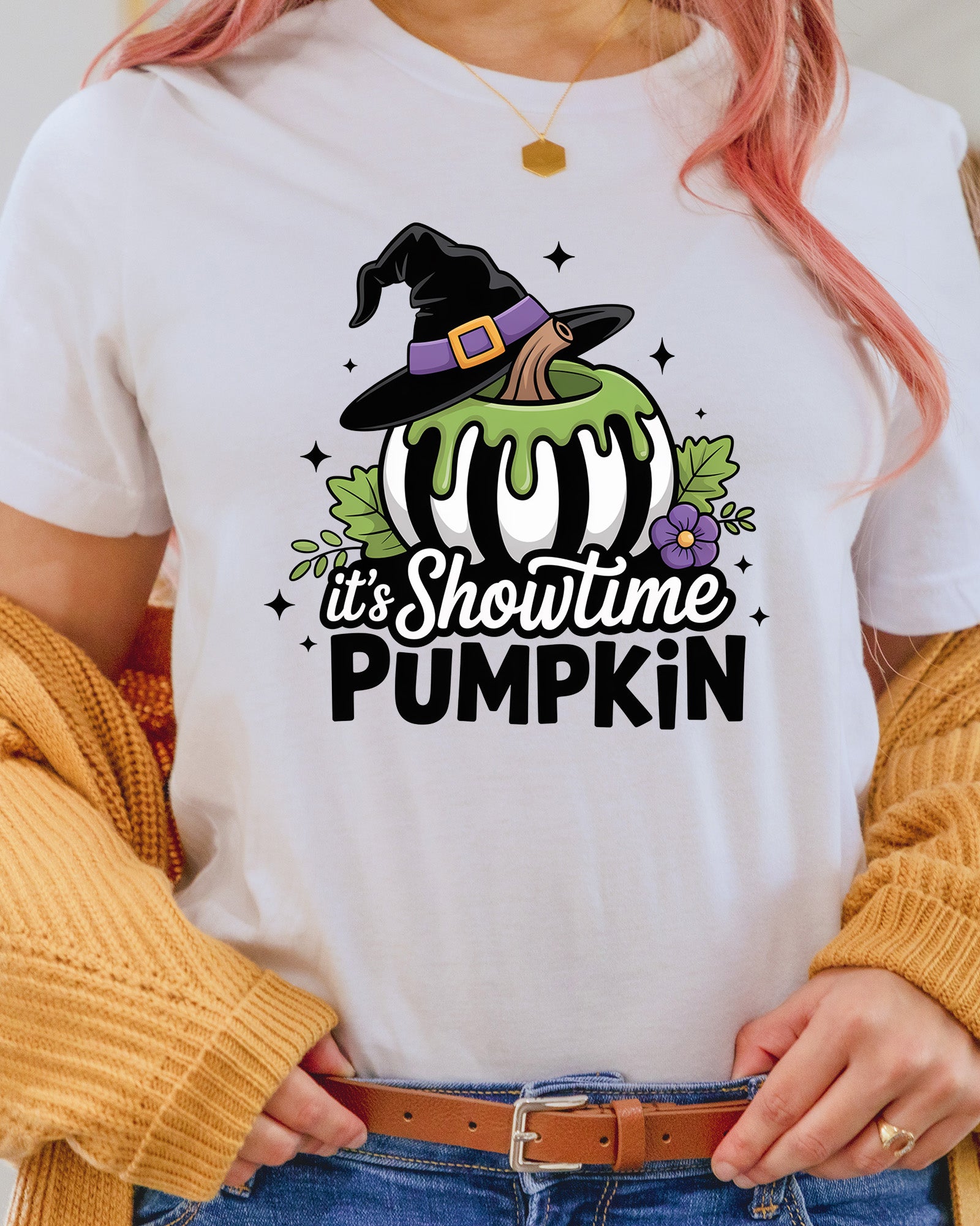 Spooky Pumpkin Witch Funny Halloween DTF Transfer