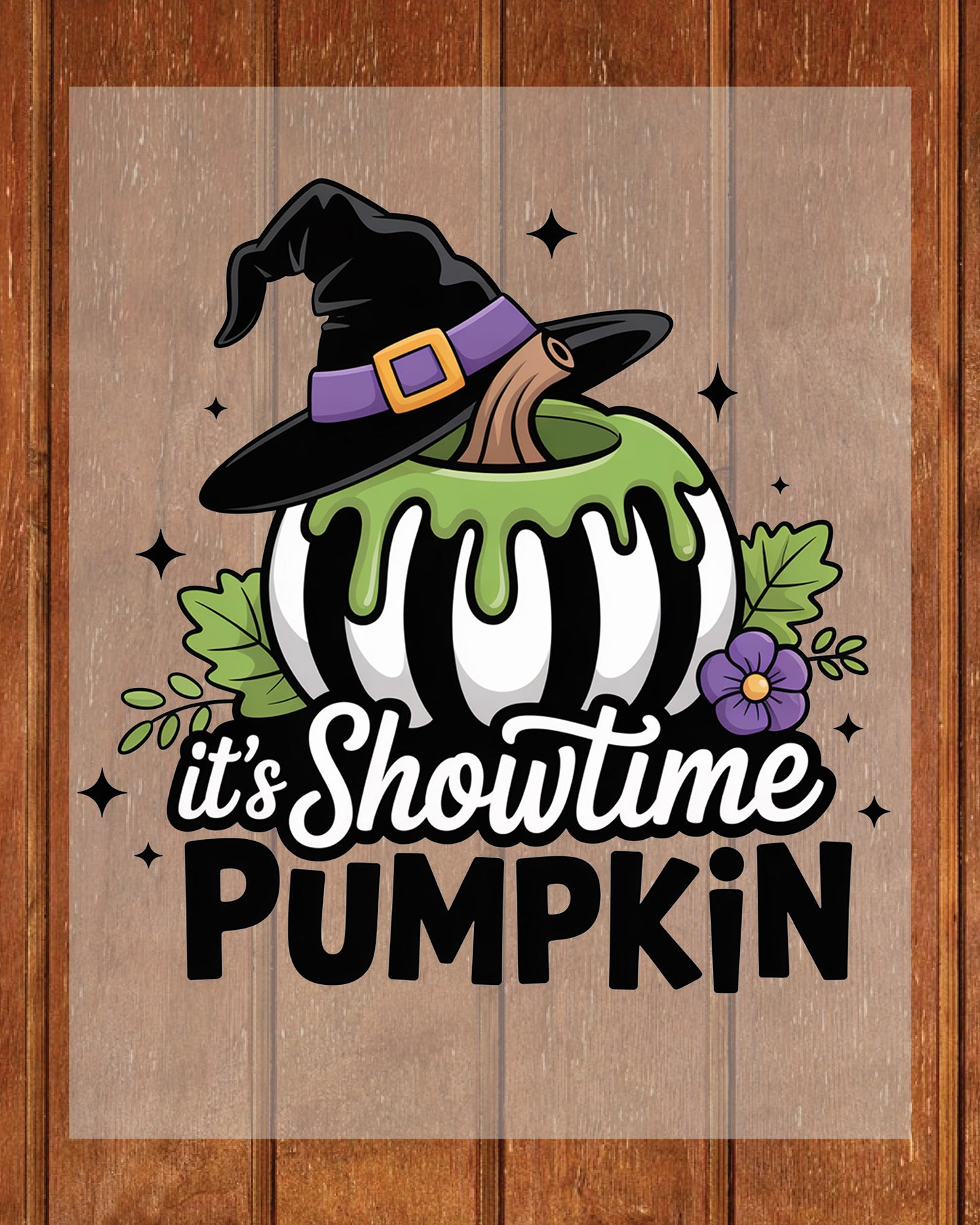 Spooky Pumpkin Witch Funny Halloween DTF Transfer