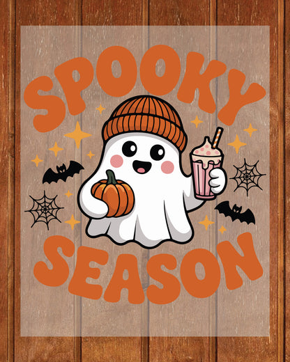 Spooky Season Halloween Ghost DTF Transfer