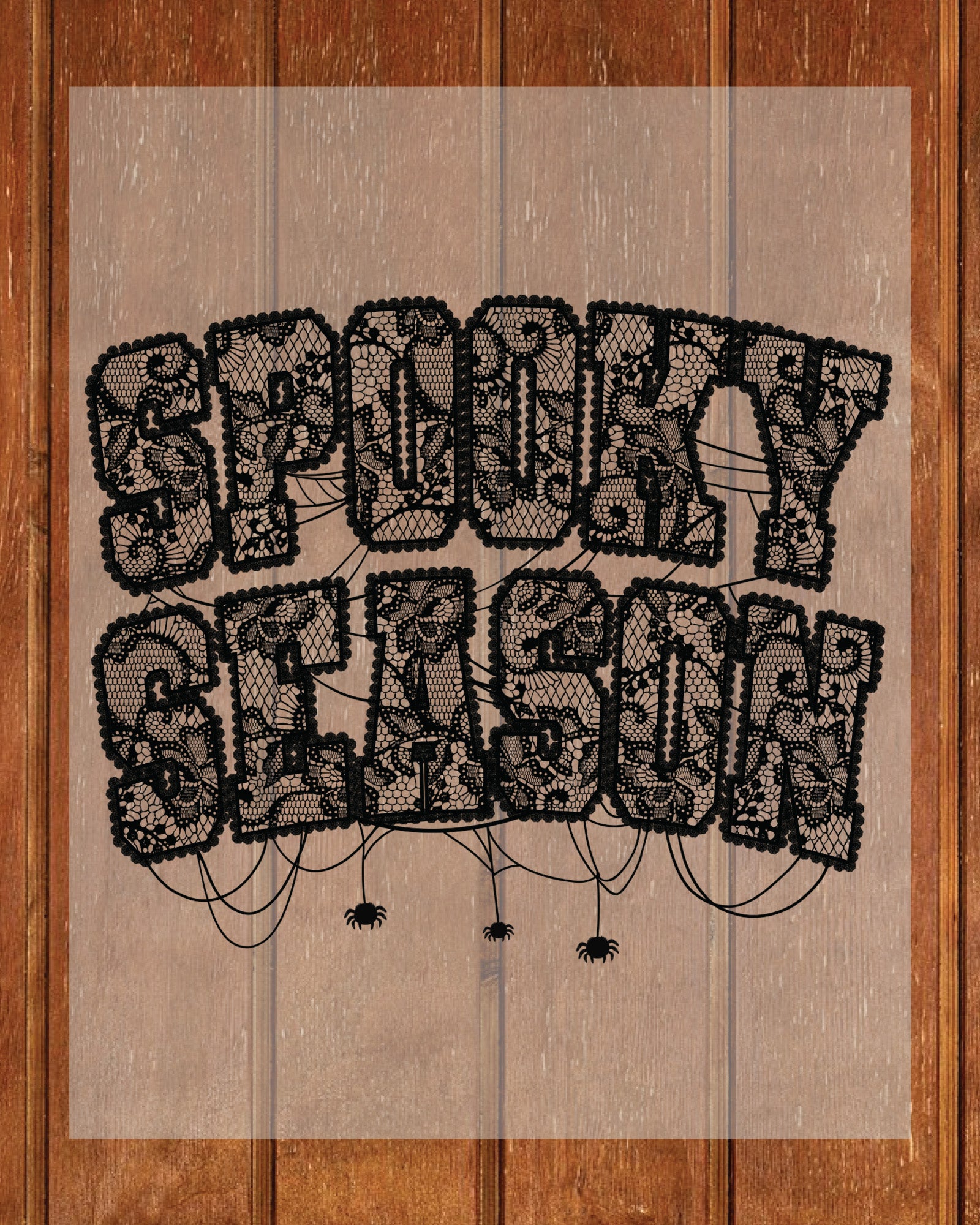 Spooky Season Lace Halloween Gothic DTF Transfer