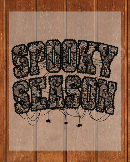 Spooky Season Lace Halloween Gothic DTF Transfer