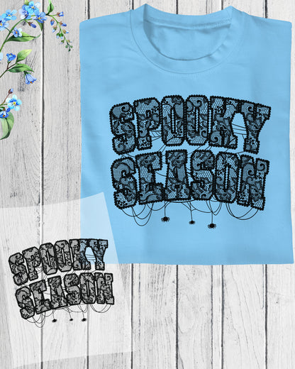 Spooky Season Lace Halloween Gothic DTF Transfer