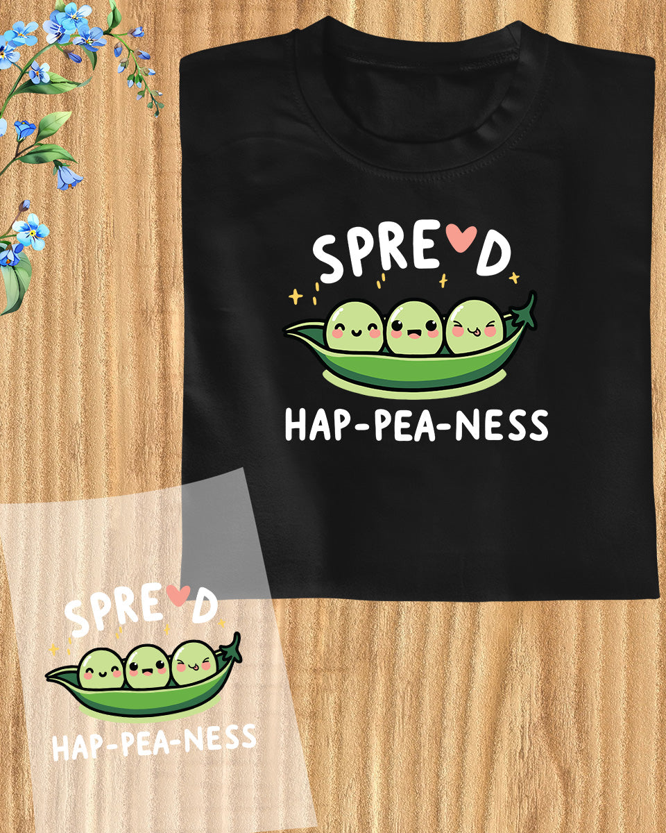 Spread Happiness Pea DTF Transfer Film