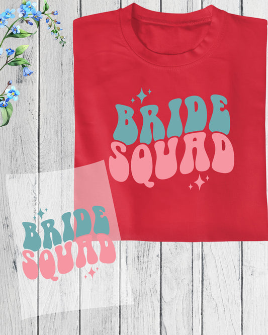 Bride Squad Trendy Gifts DTF Transfer Film