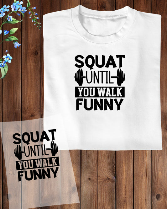 Squat Until You Walk Funny DTF Transfer Film