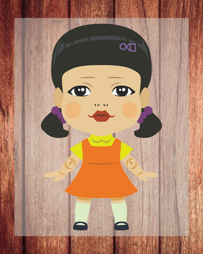 Squid Game Doll DTF Transfers Ready To Press