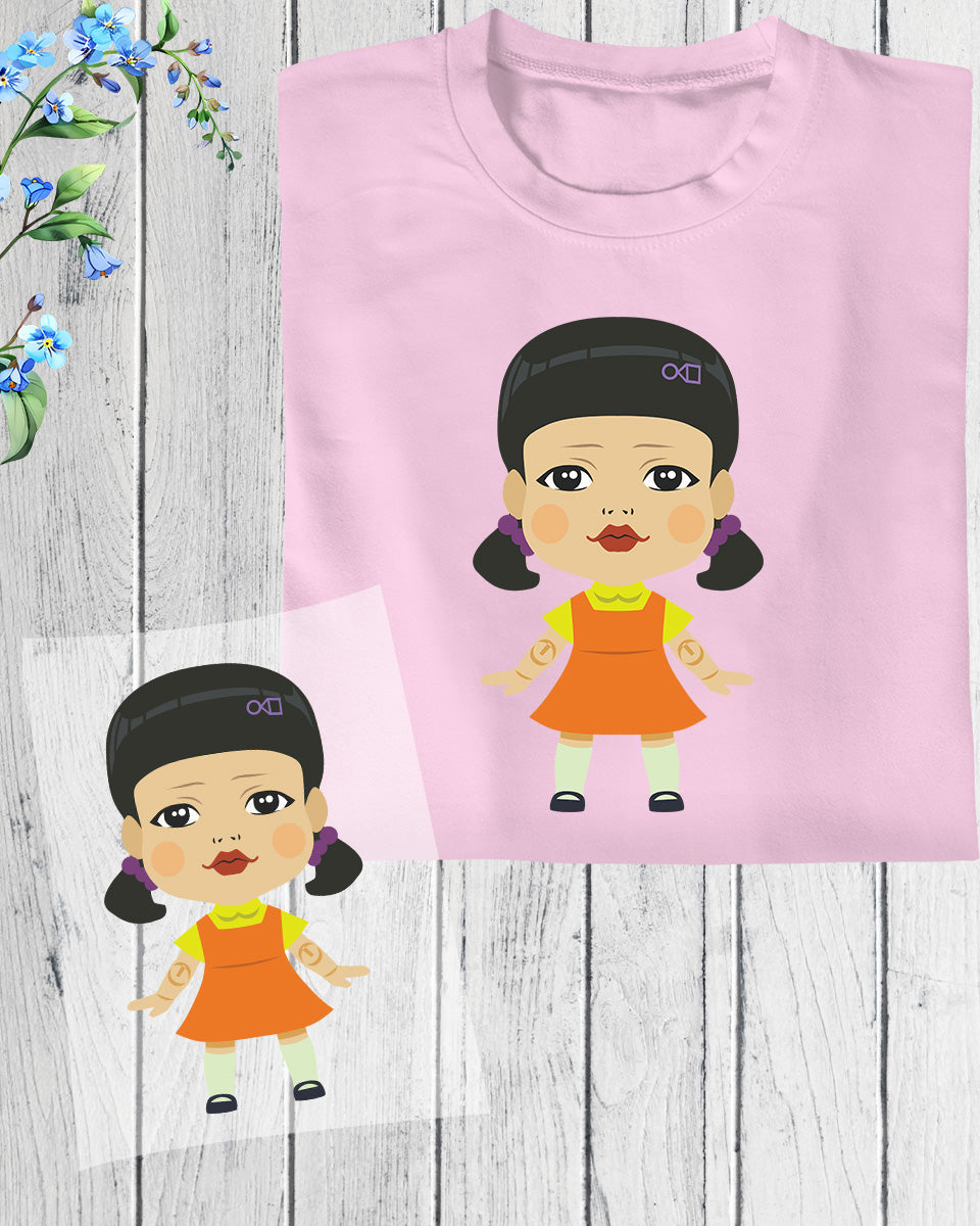 Squid Game Doll DTF Transfers Ready To Press