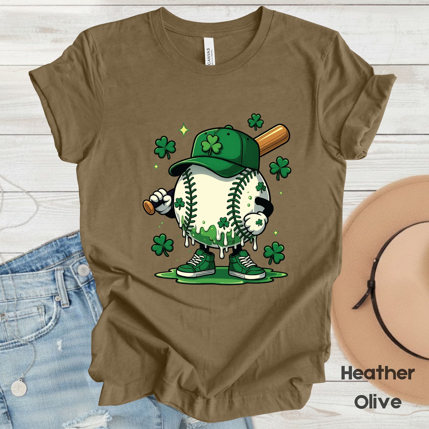 St Patrick’s Day Baseball Shirt Sports Shamrock Character Sweatshirt Saint Patrick Party Tees Irish Sweater For Men Women Kids