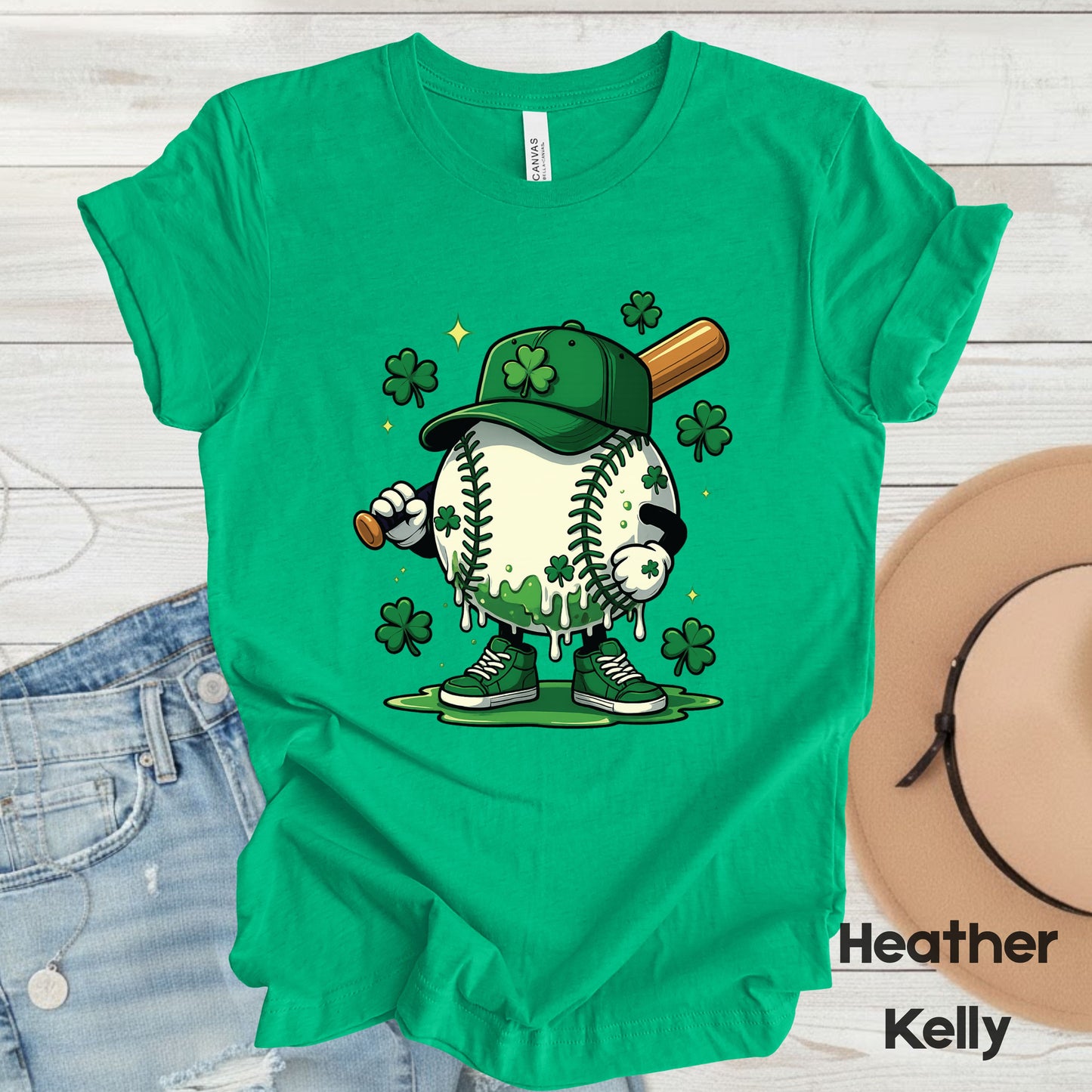 St Patrick’s Day Baseball Shirt Sports Shamrock Character Sweatshirt Saint Patrick Party Tees Irish Sweater For Men Women Kids