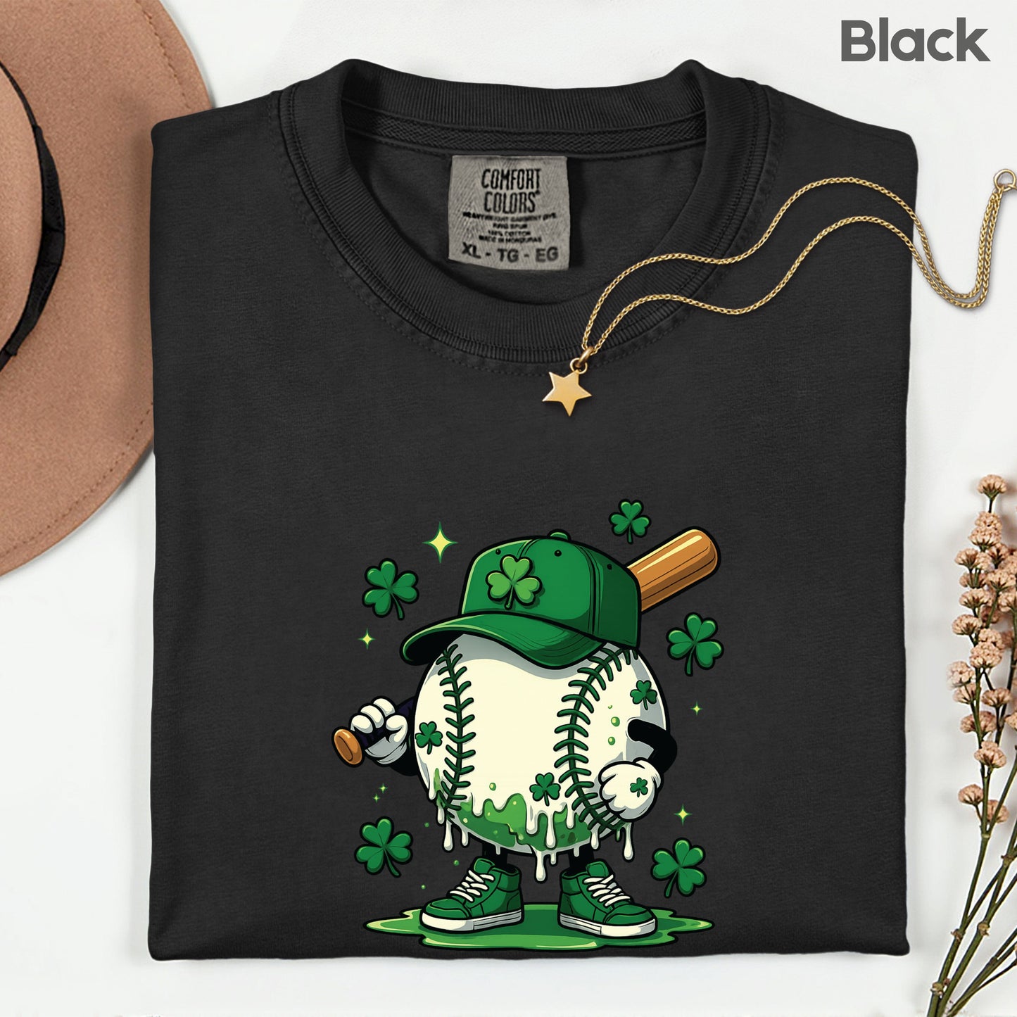 St Patrick’s Day Baseball Shirt Sports Shamrock Character Sweatshirt Saint Patrick Party Tees Irish Sweater For Men Women Kids