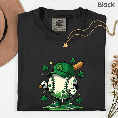 St Patrick’s Day Baseball Shirt Sports Shamrock Character Sweatshirt Saint Patrick Party Tees Irish Sweater For Men Women Kids