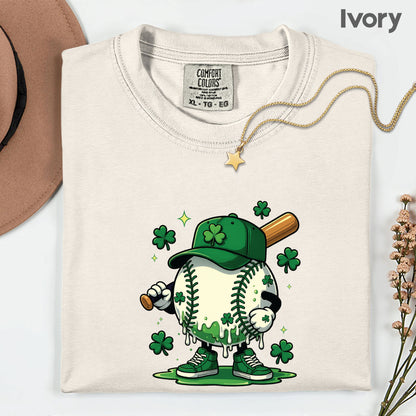 St Patrick’s Day Baseball Shirt Sports Shamrock Character Sweatshirt Saint Patrick Party Tees Irish Sweater For Men Women Kids