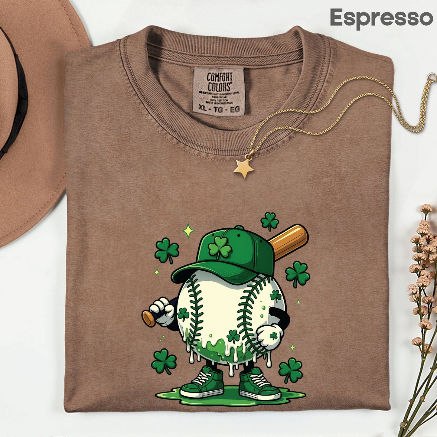 St Patrick’s Day Baseball Shirt Sports Shamrock Character Sweatshirt Saint Patrick Party Tees Irish Sweater For Men Women Kids
