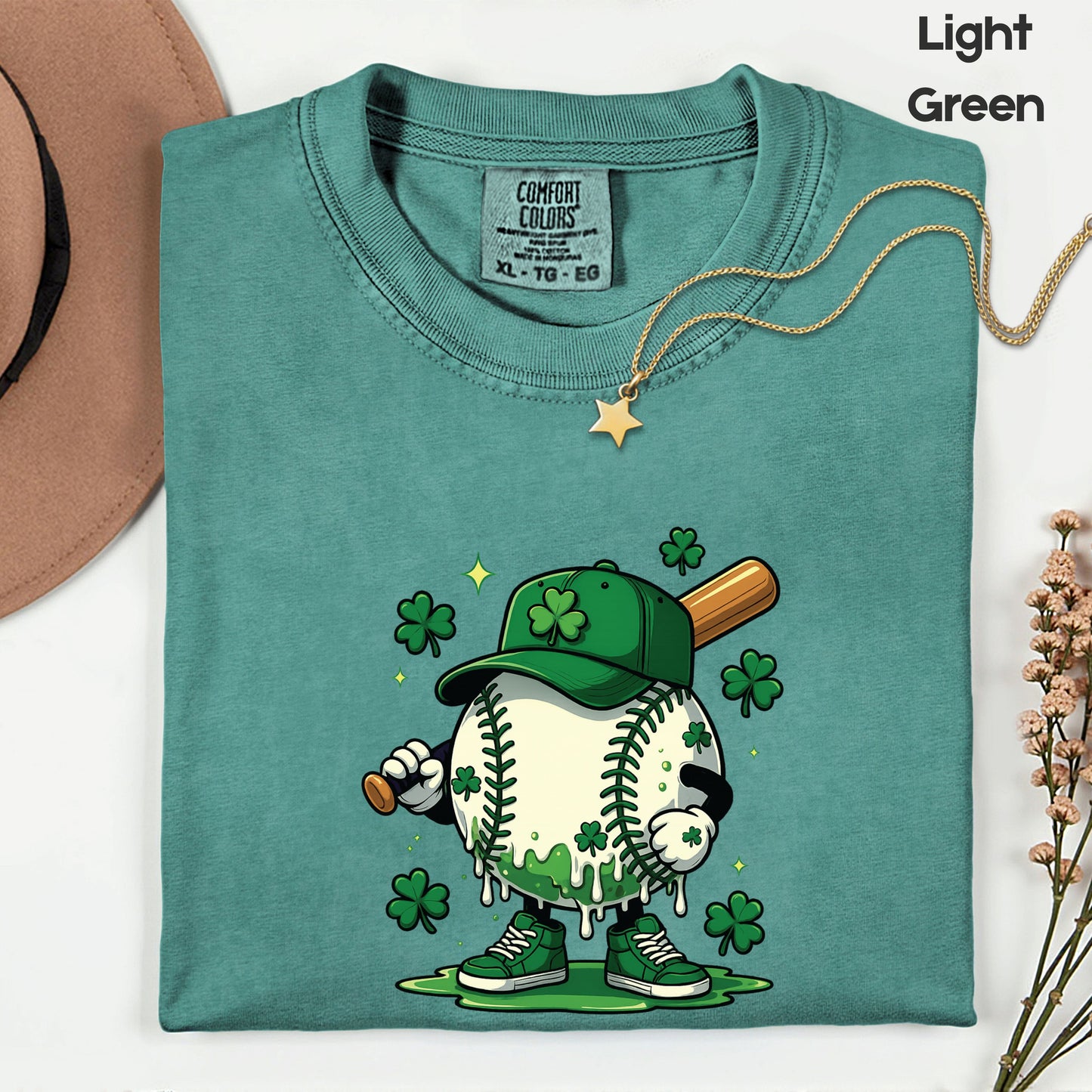 St Patrick’s Day Baseball Shirt Sports Shamrock Character Sweatshirt Saint Patrick Party Tees Irish Sweater For Men Women Kids