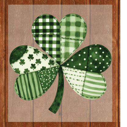 St. Patrick’s Day DTF Transfer ready to Press Patchwork Shamrock Heat Transfer for Shirts Saint Patrick UV Sticker Prints Iron on Transfer