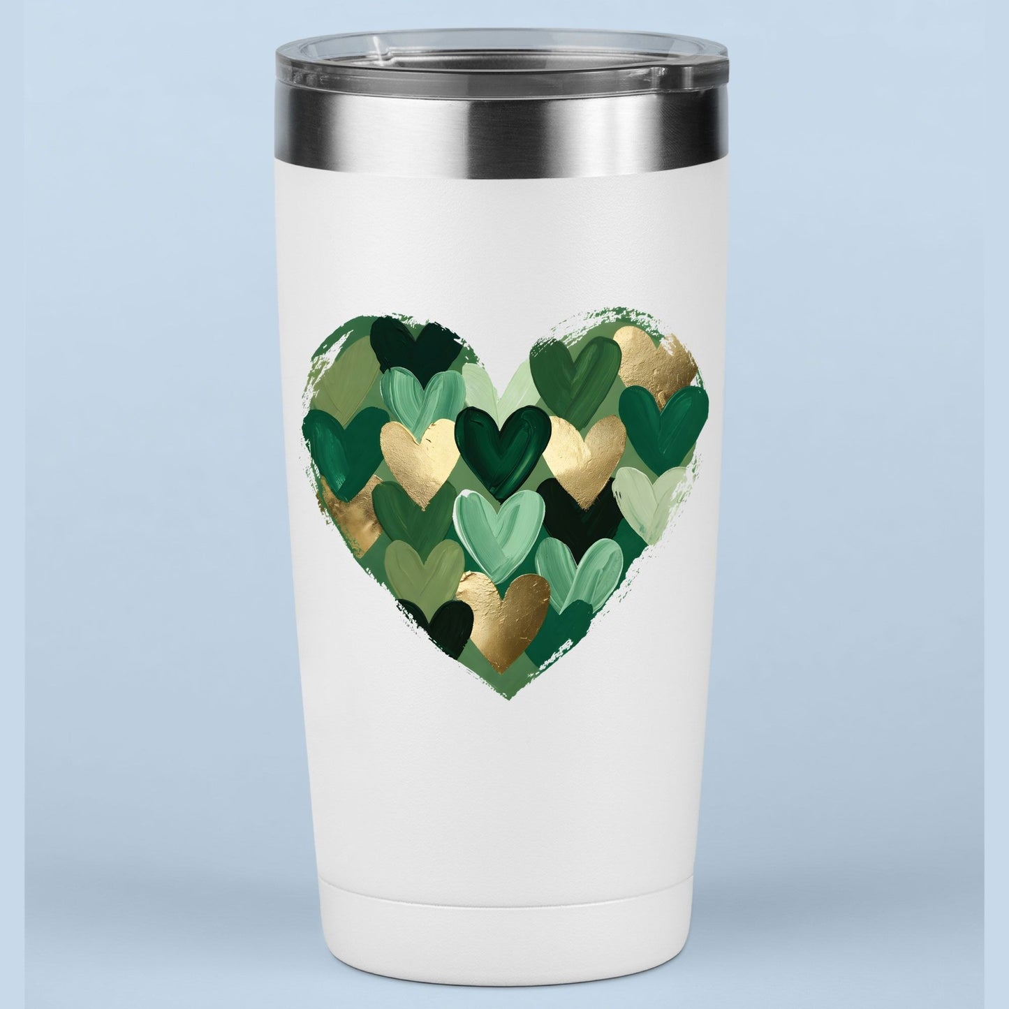 St. Patrick’s Day Heart DTF Transfer ready to Press