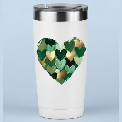 St. Patrick’s Day Heart DTF Transfer ready to Press